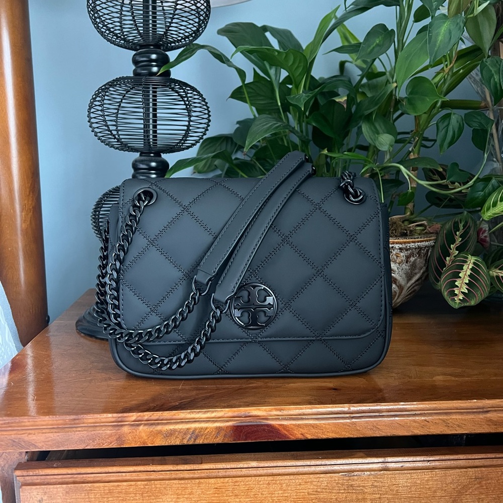 Tory Burch All Matte Small Black Shoulder Bag